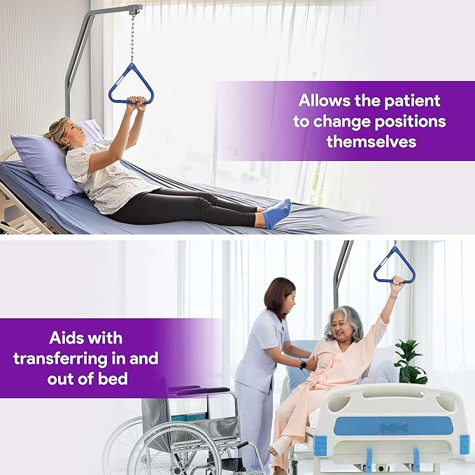 ProHeal Medical Trapeze Bar for Bed Mobility - Bariatric Trapeze Bar Set with 1,000 lb. Weight Capacity - Bed Pull Up Assist for Elderly and Bedridden Patients
