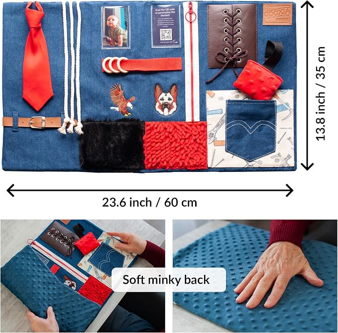 Fidget Blanket for Dementia | Calming & Comforting Activities for Seniors | Products for Elderly | Sensory | Helps with Alzheimer’s, Asperger’s, Autism, Anxiety