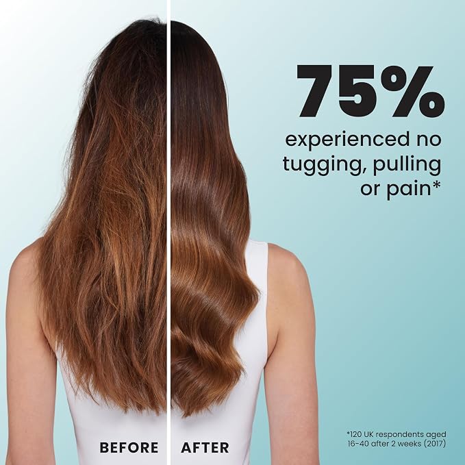 Tangle Teezer Ultimate Detangler Brush, Straight to Wavy, Teal | Patented two-tier, regular-flex teeth reduce breakage & split ends on wet or dry hair; Shower-friendly hairbrush for all ages