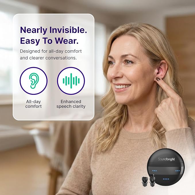 Mini Over the Counter (OTC) Rechargeable Hearing Aids for Adults, Seniors, Men, and Women, Small in-Ear Hearing Aid - 48-Hour Battery, Noise Reduction, FDA Registered