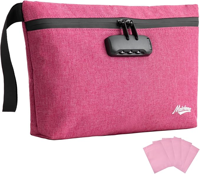 Smell Proof Bag with Combination Lock Large Storage Container Medicine Lock Bag Money Organizer Travel Storage Pouch