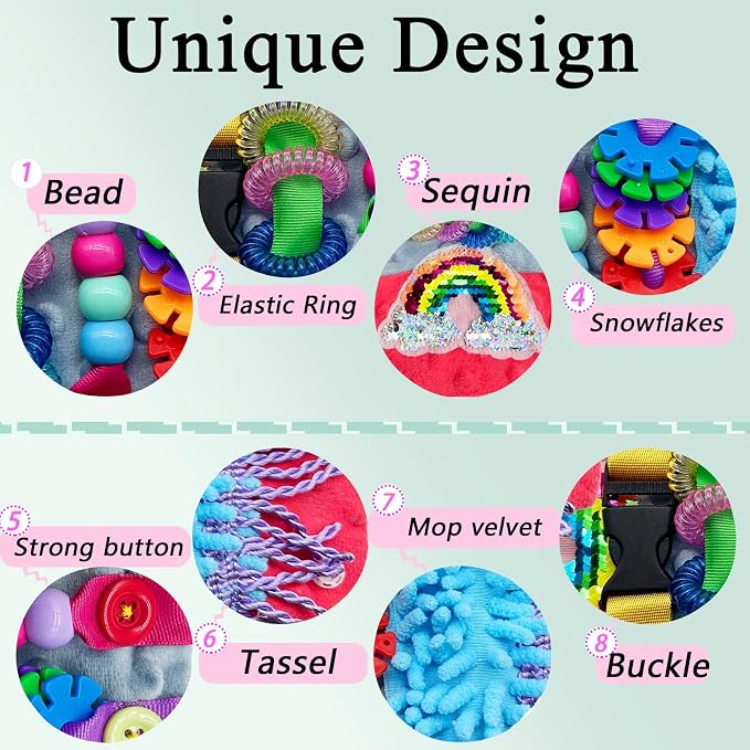 Sensory Aids for Alzheimer Patients for Therapy and Anxiety Relief Autistic Dementia Sensory Cuff Arm Pillow Fidget Wrist Cuff (Red+Grey)