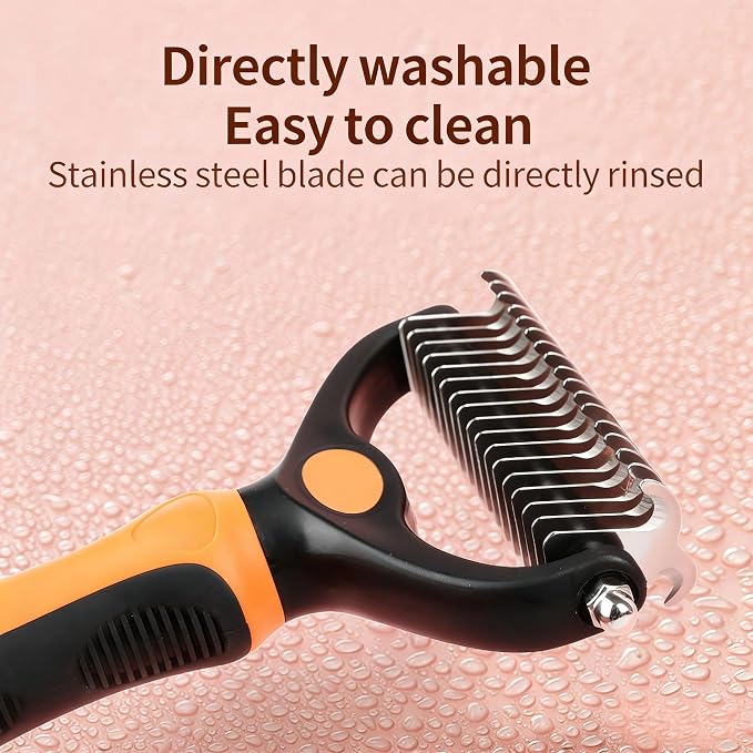 【YiErBearAL】Premium Slicker Brush for Dogs & Cats | Gently Removes Loose Undercoat, Mats & Tangles | Effective Pet Grooming Tool for Long & Short Haired Breeds