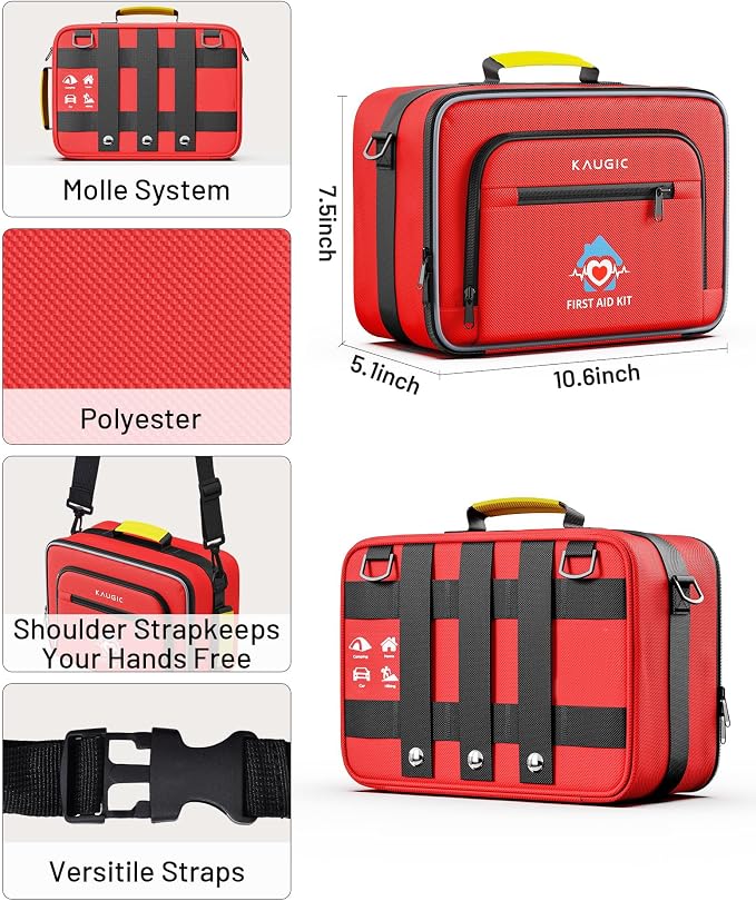 500 PCS First Aid Kit for Travel Camping Car Home Businesses, Well-Organized Emergency Kit, Survival Trauma First Aid Kits for Home College Dorm Essential Supplies