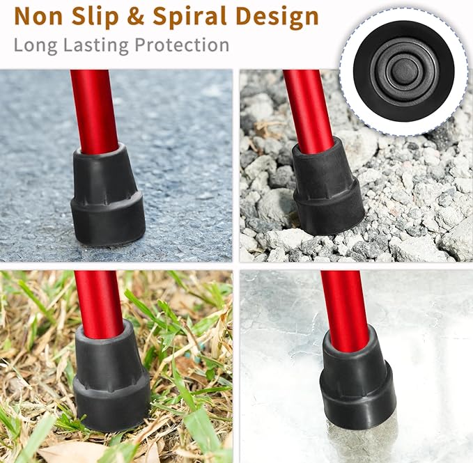 Stylish Foldable Walking Cane - Pattern Printed, Adjustable, for Men and Women Stability and Balance, Light Weight, for 5'~6' Height