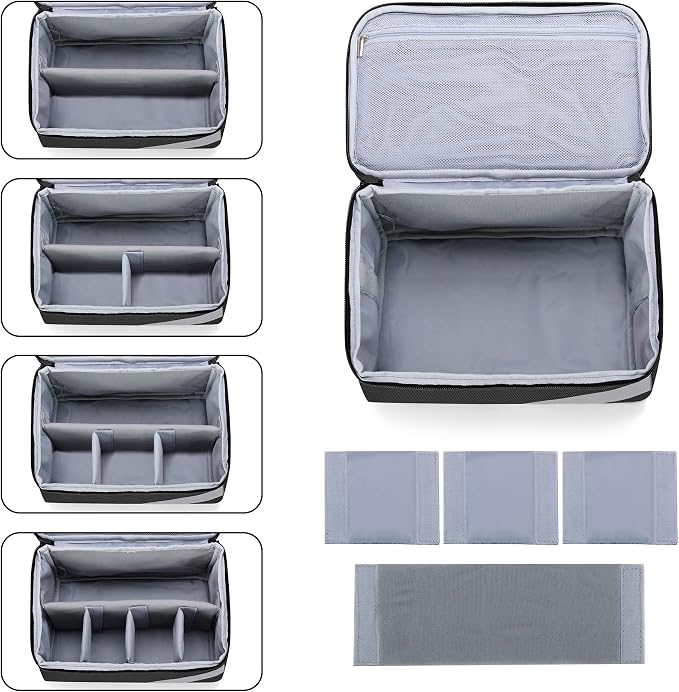 Trunab Medicine Storage and Organizer Bag Empty, Pill Bottle Organizer | with Portable Small Pouch, Home First Aid Box for Emergency Medication, Supplements or Medical Kits (Bag Only)