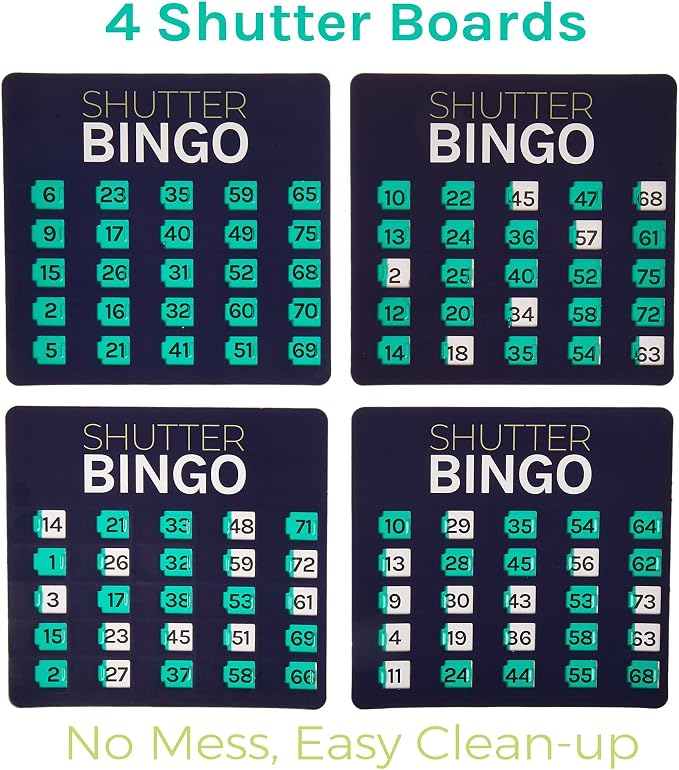 Royal Bingo Supplies Bingo Game Set for Adults, Seniors & Family - Bingo Balls with Cage and Bingo Cards with Sliding Windows - Shutter Card Roller Cage Set