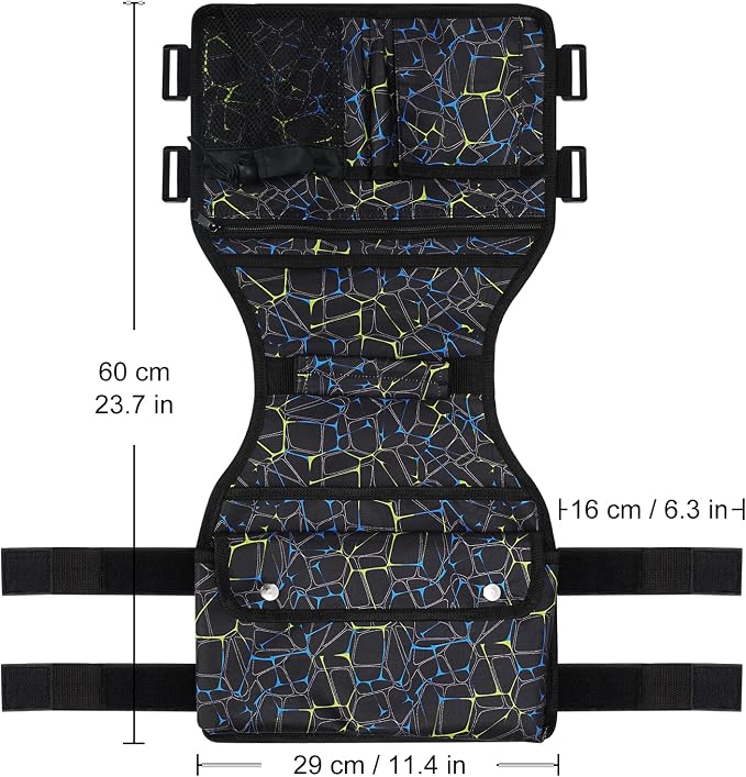 supregear Side Walker Bag, Walker Accessories Bag w/Cup Holder, Folding Walker Basket Waterproof Walker Organizer Caddy Pouch for Most Walker with Side Bar for Seniors, Elderly, Double Sided