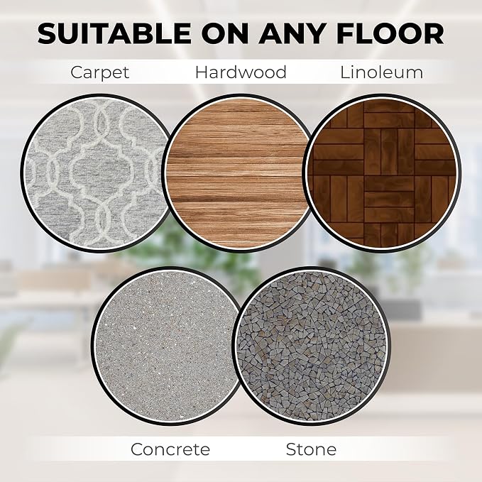 Door Stoppers for Bottom of Door Premium Floor Rubber Door Stop Wedge Made in USA Heavy Duty Honeycomb Design for Carpet, Tile, Ideal for Home, School, Commercial,Black 4 Pack