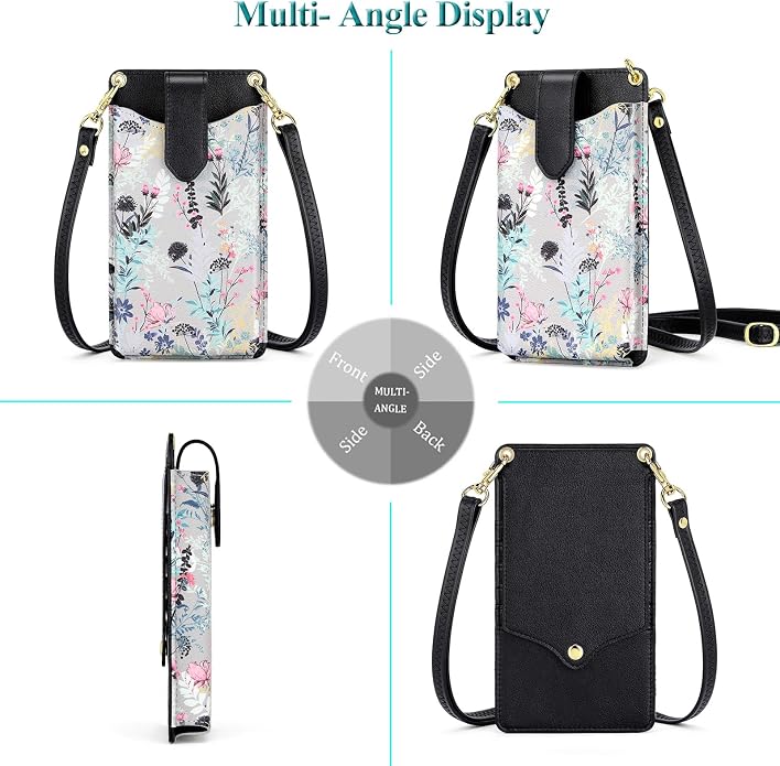 Peacocktion Small Crossbody Cell Phone Purse for Women, Lightweight Mini Small Crossbody Bags for Women with Card Slots