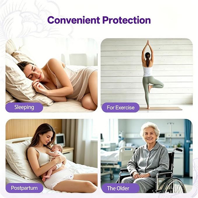 Incontinence Underwear for Women, Individually Wrapped Adult Diapers, High Absorbency Disposable, Breathable & Soft For Postpartum Women, Bladder Control, Day/Night Use Fits Waist 23"-29.5" (30 Count)