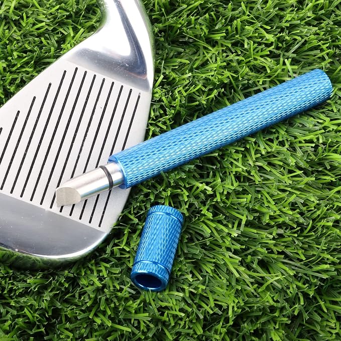 Bulex Golf Club Groove Sharpener, Re-Grooving Tool and Cleaner for Wedges & Irons - Generate Optimal Backspin - Suitable for U & V-Grooves