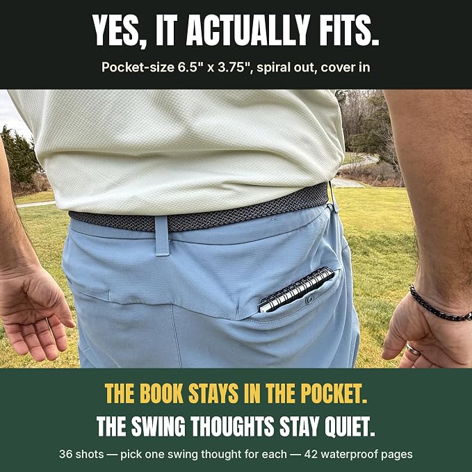 Pocket Golf Cheat Sheets - Pick One Swing Thought per Shot - Waterproof