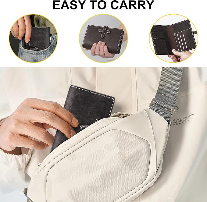 Leather Passport Holder for Travel,Passport Wallet,Dark Gray | RFID Blocking Card Slot,Top-Grain leather with Magic Buckle,Boarding Pass Pocket,Retro Style,Slim and Light-weight