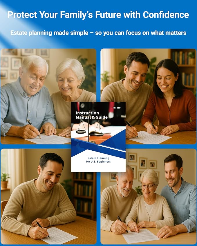 2026 4-in-1 Estate Planning Kit – Includes Last Will, Living Trust & Power of Attorney Forms – Lawyer-Prepared Templates with Instructions – Valid in All 50 States（3pcs）