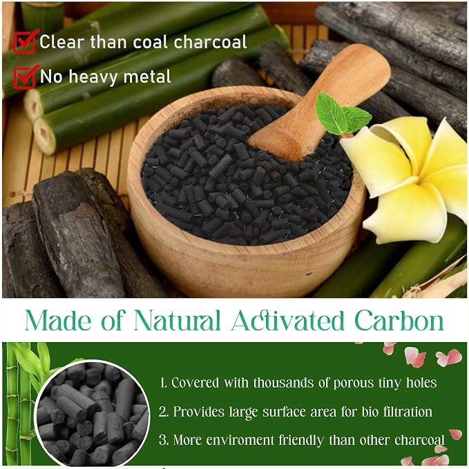 PurifyLogix Activated Carbon Filter Refill for FoodCycler Waste Composters | 1.6 Pounds, Kitchen Odor-Absorbing Replacement Charcoal Compatible with Eco 5 FoodCycler Indoor Electric Composter(2PCS)
