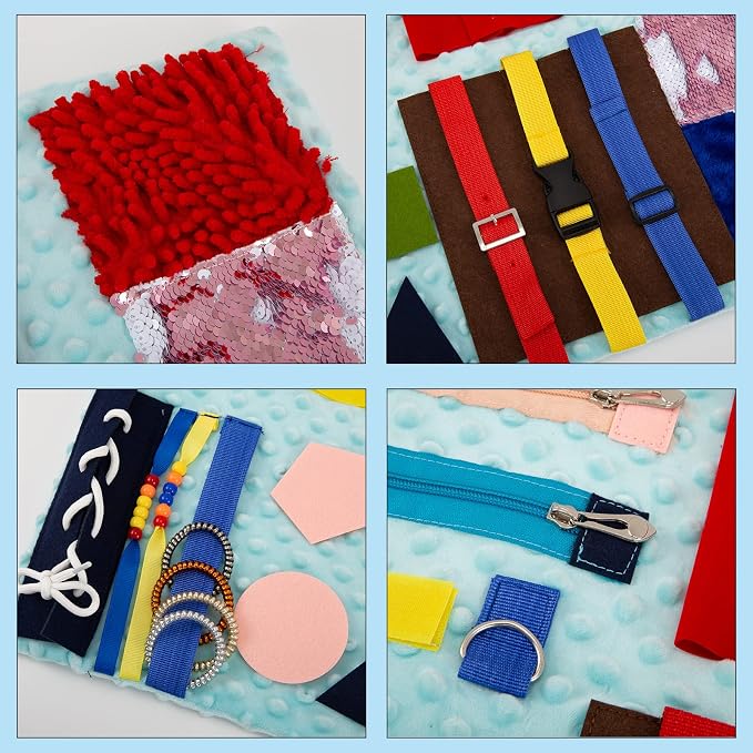 Fidget Blanket for Adults with Dementia,Dementia Activities for Seniors,Alzheimers Products for Elderly,Alzheimers Activities,Fidget Toys,Autistic Activities Pad,Sensory Blanket,Elderly Gifts