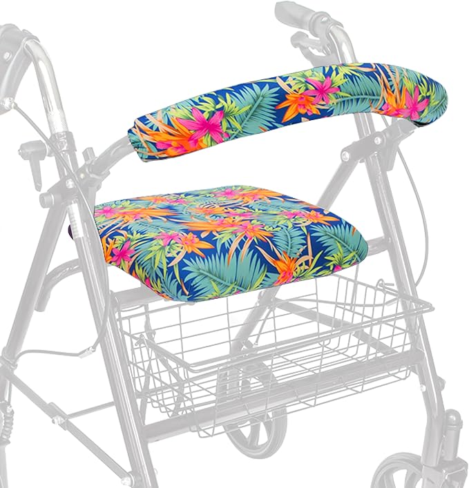 Top Glides Universal Rollator Walker Seat and Backrest Covers (Island)
