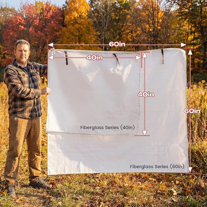 Fire Blanket 3-Pack | Fiberglass Prepared Fire Suppression | 60"x60" Fire Blankets Emergency for Home and Kitchen