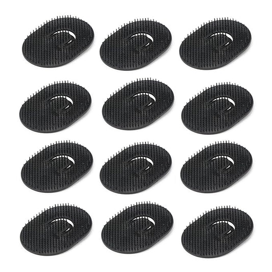 12pcs Palm Brush for Men, Segbeauty Portable Hair Brushes Plastic Beard Comb Shampoo Brushes Pocket Comb Scalp Massage Brush for Travel