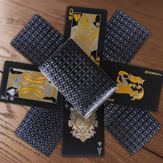 Diamond Waterproof Playing Cards, 2 Deck of Cards, Cool Premium Plastic Poker Cards for Game Night & Party Table Games