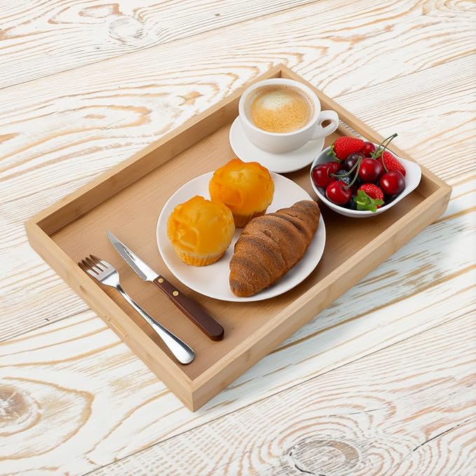 Rollator Tray Table with 2pcs Straps,15.7x11.4" Bamboo Walker Tray | 15.7x11.4" Portable Multipurpose Bamboo Walker Tray for Eating, Crafts, Laptops Medical Equipment Accessories,Walker Table