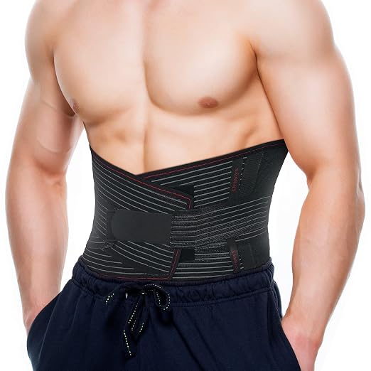 ORTONYX Back Brace With Lumbar Support Pad - Medical Grade Lumbosacral Belt for Men and Women - with Lumbar Pad, Lower Back Pain Relief, Herniated Disc, Sciatica, Degenerative Disc Disease - XS/S (Waist 26"-32.2") Black