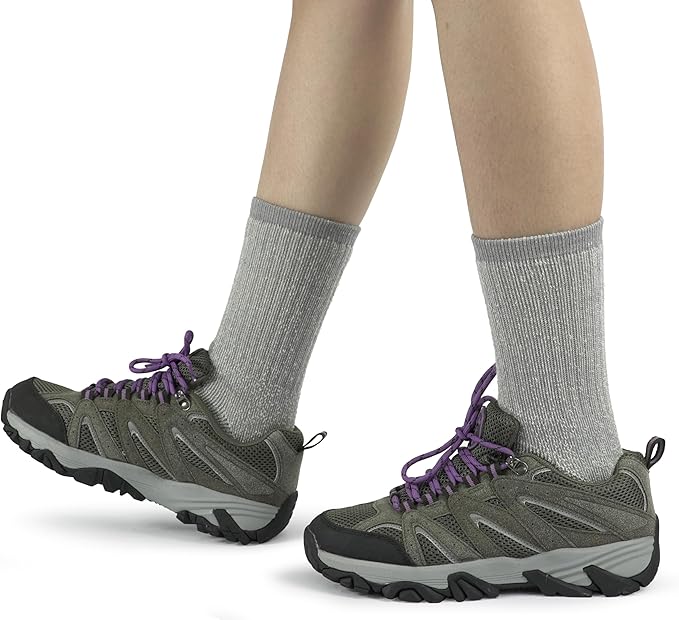 BomKinta Wool Hiking Socks Women - Merino Thick Warm Thermal Boot Socks - Winter Cozy Crew Sock Size 5-11