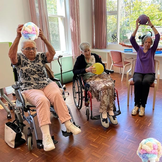 Fidget Ball for Alzheimer Dementia Patients Relief and Anxiety Relief Sensory for Autism Special Needs and Elderly Stretch and Squeeze Skin Pickers ADHD OCD (Marshmallow Color)