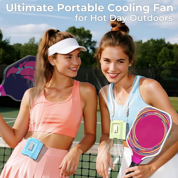 AMACOOL Mini Portable Waist Fan Clip on, 13000RPM Wearable Shirt Belt Fan | Birthday Gifts for Mother Mom Her Girl, Rapid-Cooling Personal Neck Fans for Women Men Outdoor Work Jobsite Travel Camping