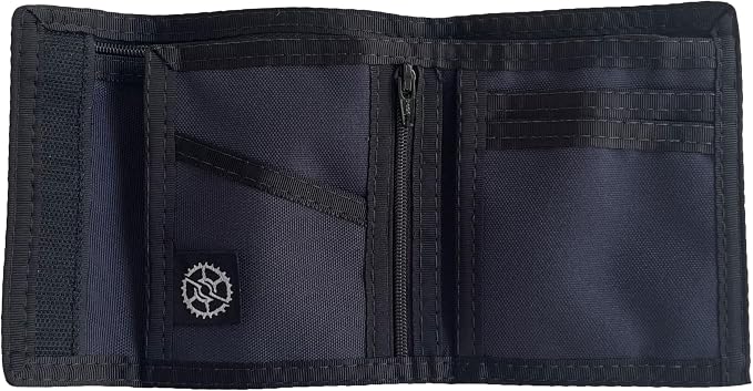 Sprocket Nylon Billfold Wallet with Zippered Coin Pocket (Dark Navy)