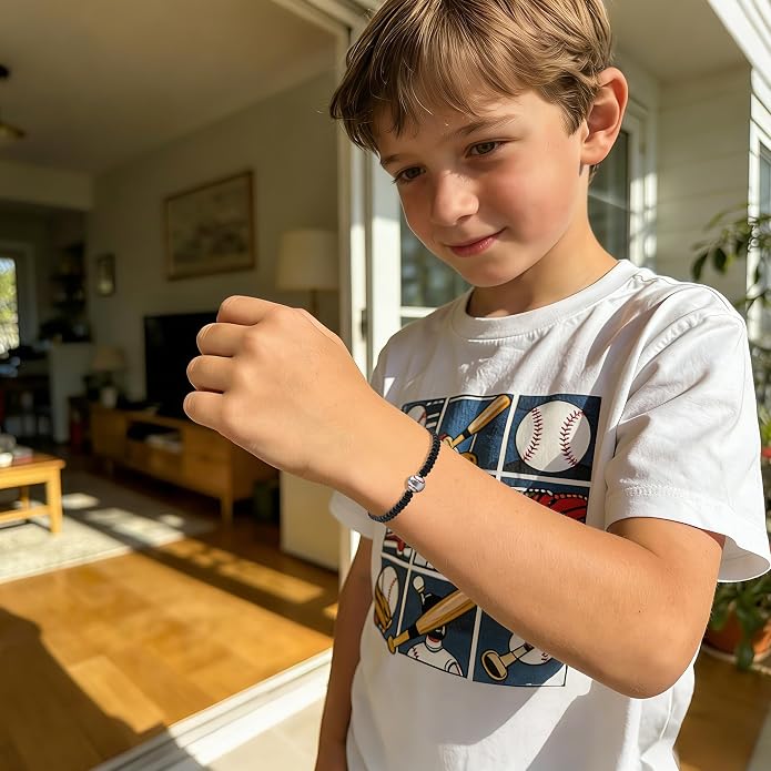 PEALICIOUS Soccer Gifts for Boys Sport Jewelry for Son and Dad | Golf Gifts for Golfers with Natural Stone, Hockey Baseball Bracelet for Boys, Men Soccer Golf Stuff for Team Hockey Bracelet