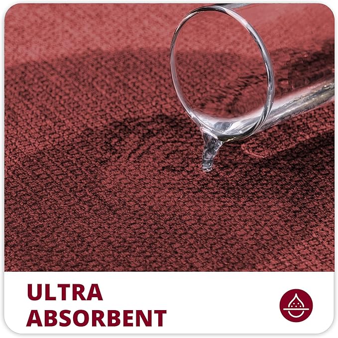 Bath Mat,Ultra Thin Bathroom Runner Rugs,Large Bath Mats for Bathroom,Quick Dry,Non-Slip,Machine Washable,Low Pile,Bath Rug,Shower Outside,Sink,Home Decor Accessories.Red,3'x5'(36x60inch)
