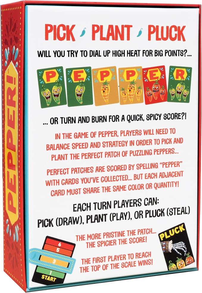 Pepper! Card Game – Fun Family & Party Game for Kids & Adults, Ages 8+, 2–8 Players, 30-Minute Gameplay, Easy to Learn Spicy Strategy Game