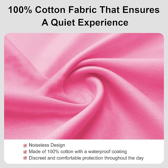 Adult Cloth Diaper Cover Waterproof Plastic Pants Rubber Underwear for Incontinence Leak Proof Washable (Pink3XL)