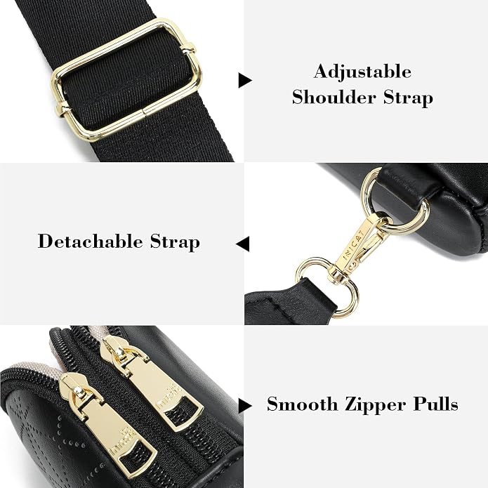 Lightweight Small Crossbody Sling Bag for Women | Mini Travel Purse,Multi-pocket with Card Slots,Durable Vegan Leather,Everyday Carry