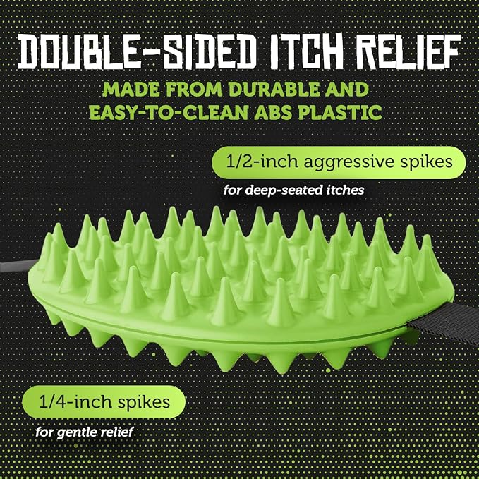 Original Back Scratcher - 2-Sided Back Scratching Tool for Hard-to-Reach Area, Durable 45" Strap with Ball Handles for Towel Like Operation, Universal Gifts for Men and Women, Green