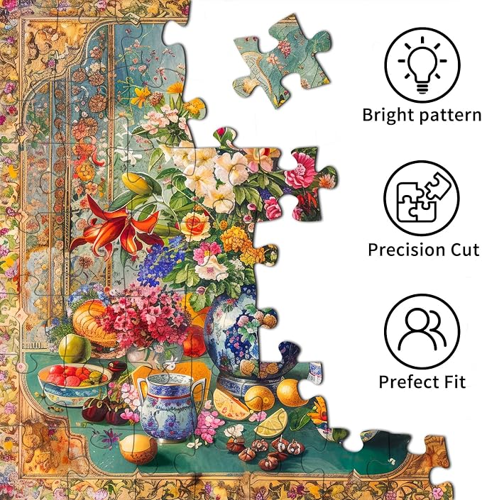 Jigsaw Puzzles for Adults 1024 Pieces, Interlock Perfectly Letter on Back No Dust, Home Decor Birthday Party Gift Toy for Men Women Elders Seniors, 1:1 Poster - Retro Story