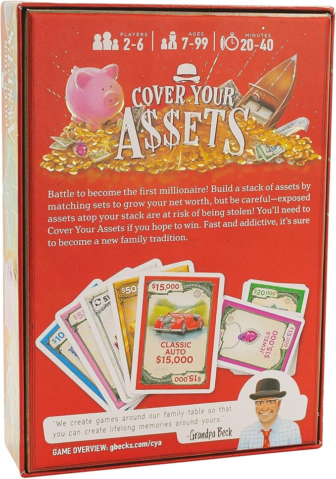 Grandpa Beck's Games Cover Your Assets Set Collection Card Game | Steal, defend, and grow valuable collections in the fast-paced family card game that keeps everyone on their toes