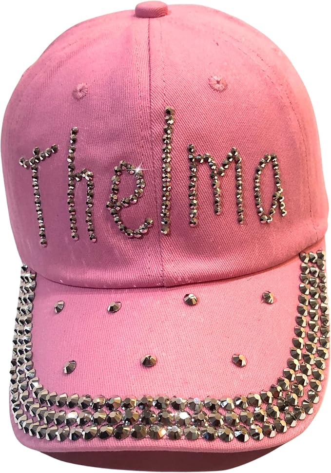 Popfizzy Bedazzled Hat for Women, Rhinestone Denim Hat, Fun Adult Bling Hats, Birthday Gifts for Women, Adjustable, One Size