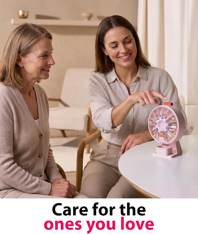 Pill Dispenser 14 Day – Rotating Medicine Organizer Wheel with Push Button, Wall Mounted or Desktop Manual Pill Dispenser for Elderly & Seniors, Large Capacity Vitamin & Medication Organizer