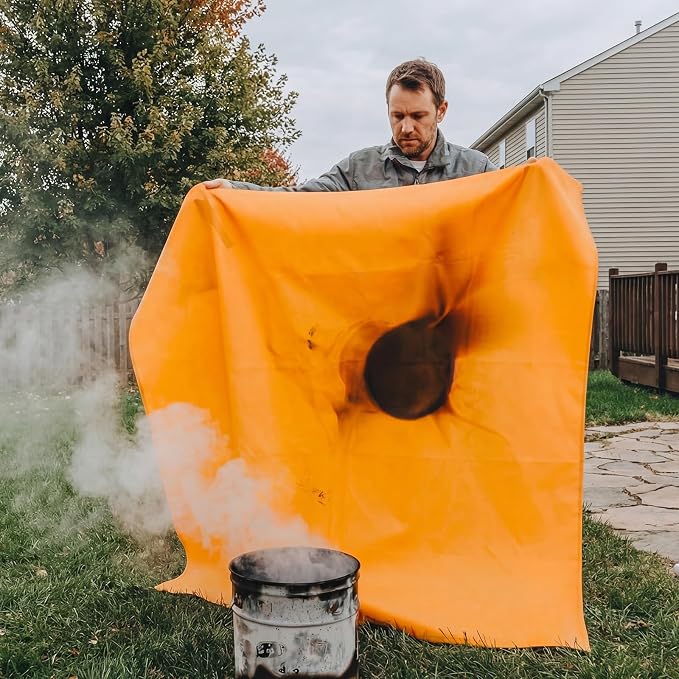 Fire Blanket | Not Prickly Prepared Fire Suppression | 60"x60" Fire Blankets Emergency for Home and Kitchen