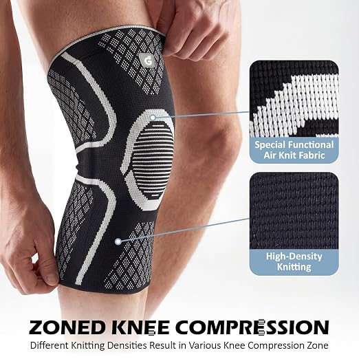 GOOGAH Knee Compression braces 1-Pack - Pain Relief Support for Arthritis, ACL & Meniscus Tears | Breathable Nylon Knee Sleeves for Men & Women | Sizes XXS-2XL