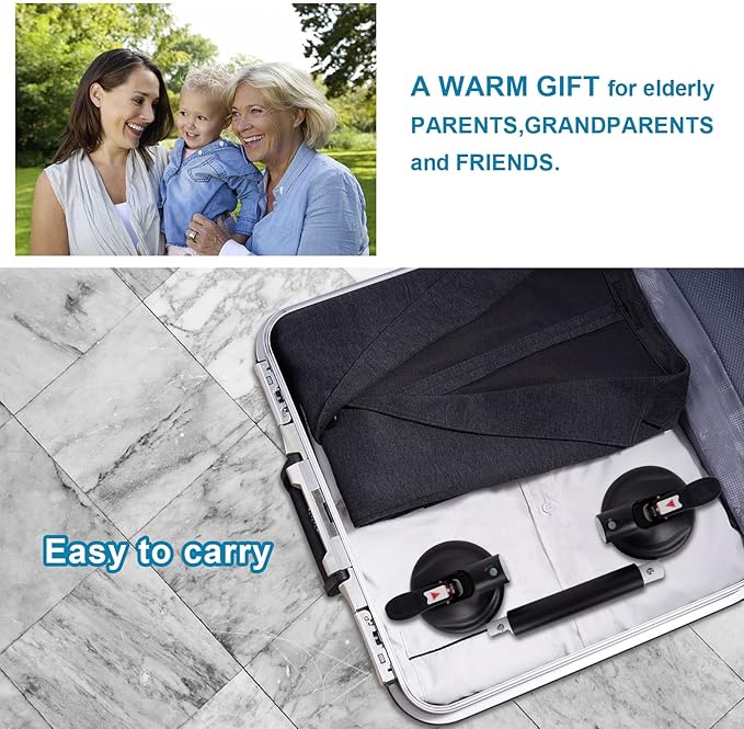 19inch Suction Shower Grab Bar, Portable Shower Handle Bar Suction Grip Bar Bathtub Handle with Strong Hold Suction Cup Fitting and Rapid Release for Bathroom(Max Capacity :300lb)