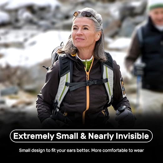 NOVAHEAR Rechargeable In-Ear OTC Hearing Aids for Seniors - Invisible Mini Hearing Amplifiers - Digital Hearing Devices with Portable Charging Case for Adults