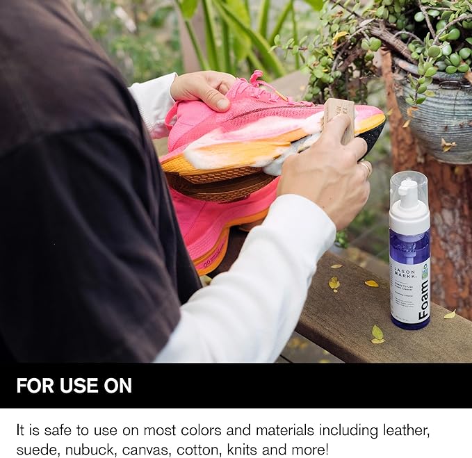 Jason Markk Ready-To-Use Foam, Shoe Cleaner, Sneaker Care, Ideal for Footwear, Safe for Leather, Suede, Nubuck, Cotton, Knits, 7oz