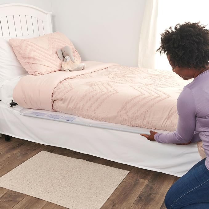 Regalo Safety 54” Extra Long Hideaway Bed Rail Guard for Toddlers, Toddler Bed Rail with Reinforced Anchor Safety System, 20” Tall Bed Safety Rail, Fits Twin, Full & Queen Beds