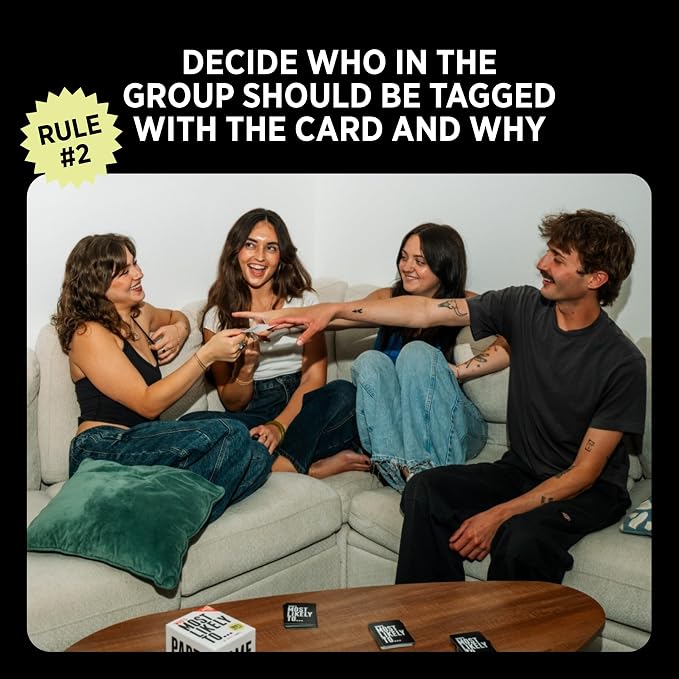 Who's Most Likely To... 100% NEW Cards | Group Party Game | Ages 17+ | 250 Cards, Adults and Teens Game, Game Night, Girls Night, Pregames, Birthdays, Game Gift Idea, Bachelorette Parties