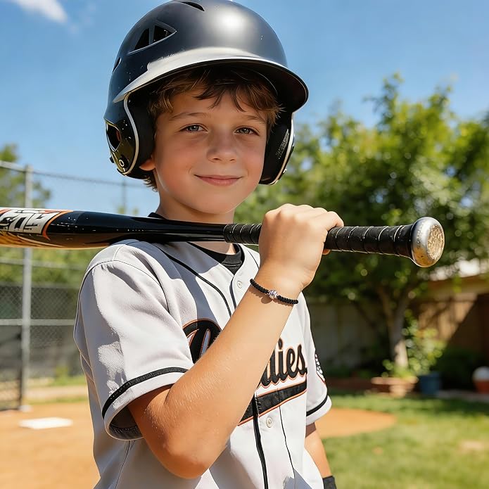 PEALICIOUS Soccer Gifts for Boys Sport Jewelry for Son and Dad | Golf Gifts for Golfers with Natural Stone, Hockey Baseball Bracelet for Boys, Men Soccer Golf Stuff for Team Hockey Bracelet