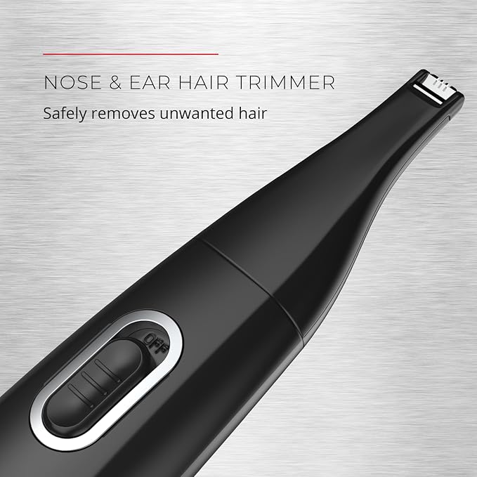 Remington Precision Grooming Travel Kit, Black, 15 Piece Set for Beard | Detail Trimmer with 8 Lengths, 5-Length Adjustable Comb, Battery Powered, Includes Nail Clippers, Tweezers, Lint Brush